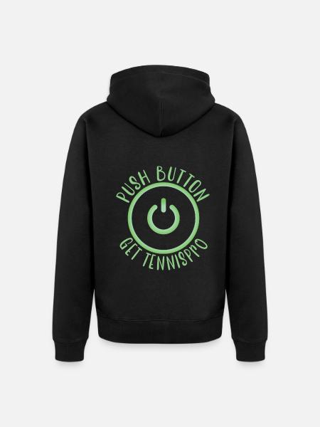 Tennis - Unisex Premium Organic Zip Hoodie - black