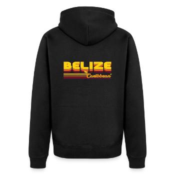 Belize - Adventure in the Heart of the Caribbean - Unisex Premium Organic Zip Hoodie - black - Back - Nico (187cm)