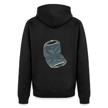 Machine à sandwichs - Veste à capuche bio Premium Unisexe - noir - Dos - Nico (187cm)