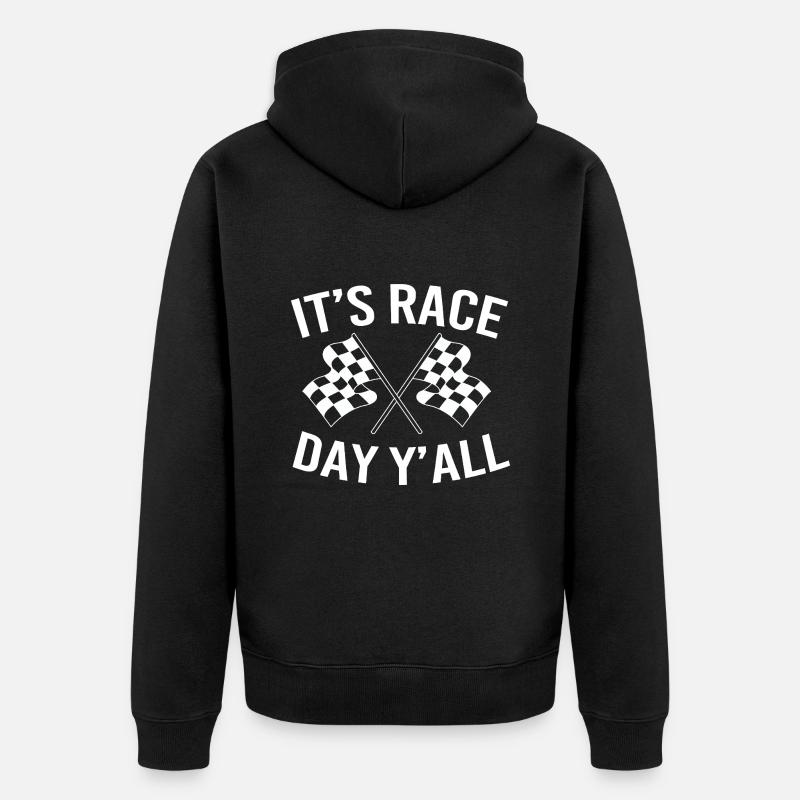 Course de dragsters - Veste à capuche bio Premium Unisexe - noir