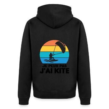 Je Peux Pas J'ai Kite Cadeau Humour - Veste à capuche bio Premium Unisexe - noir - Dos - Nico (187cm)