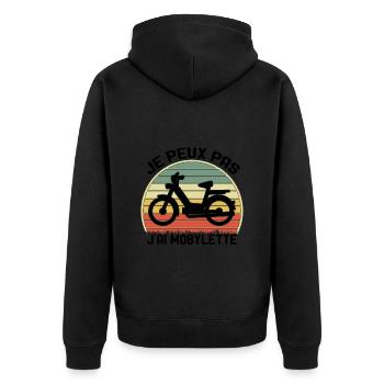 Je Peux Pas J'ai Mobylette Cadeau - Veste à capuche bio Premium Unisexe - noir - Dos - Nico (187cm)