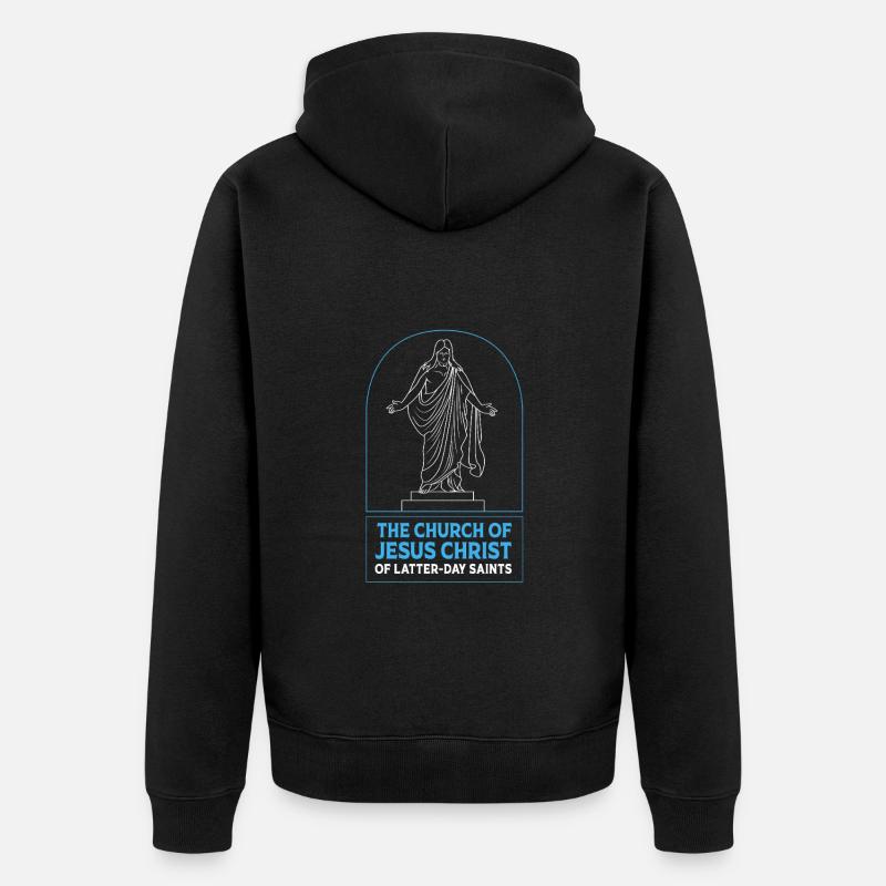 Église mormone - Veste à capuche bio Premium Unisexe - noir