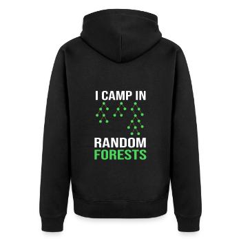 Programmer Coder GPT - Unisex Premium Organic Zip Hoodie - black - Back - Nico (187cm)