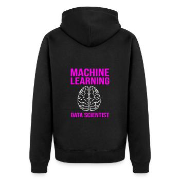 Codeur Programmeur GPT - Veste à capuche bio Premium Unisexe - noir - Dos - Nico (187cm)