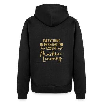 Programmeur codeur GPT - Veste à capuche bio Premium Unisexe - noir - Dos - Nico (187cm)