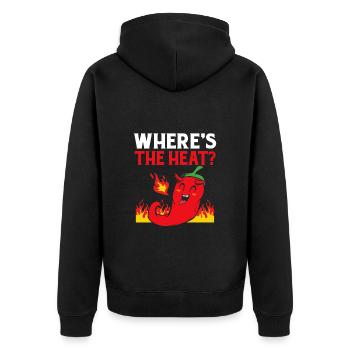 Jalapeno Chipotle Chilli Chili Pepper Hot Chili - Unisex Premium Organic Zip Hoodie - black - Back - Nico (187cm)