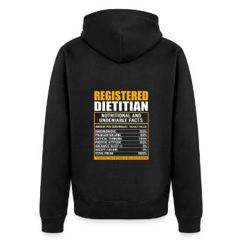 Diététicien Régime - Veste à capuche bio Premium Unisexe - noir - Dos - Nico (187cm)
