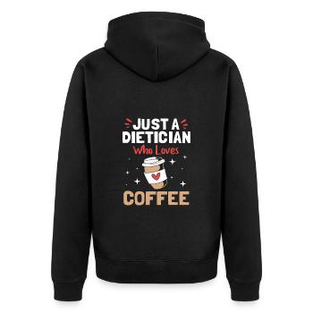Diététicien Diet Café - Veste à capuche bio Premium Unisexe - noir - Dos - Nico (187cm)