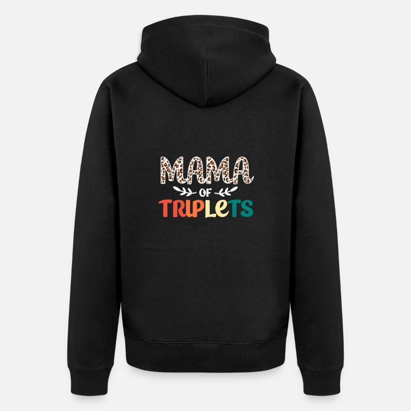 Drilling Mutter Mama - Unisex Premium Bio Zip Hoodie - Schwarz