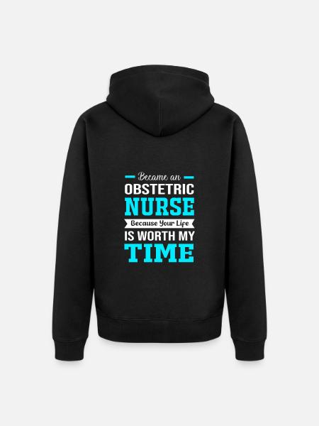 Nurse Pregnancy Hospital - Unisex Premium Organic Zip Hoodie - black