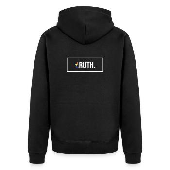 RBG Truth Feminisms LGBT - Veste à capuche bio Premium Unisexe - noir - Dos - Nico (187cm)
