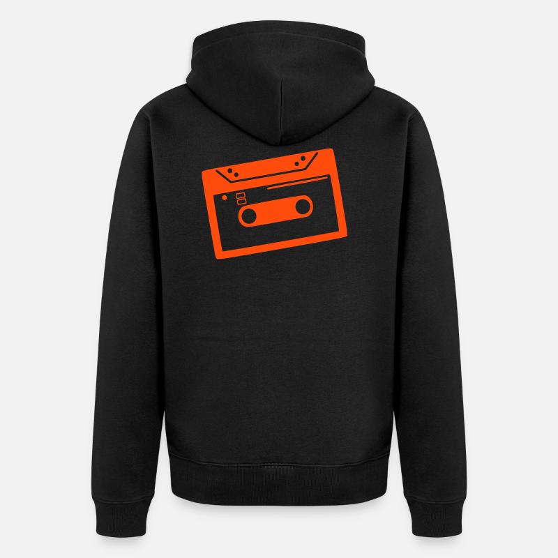 Cassette - DJ - Veste à capuche bio Premium Unisexe - noir