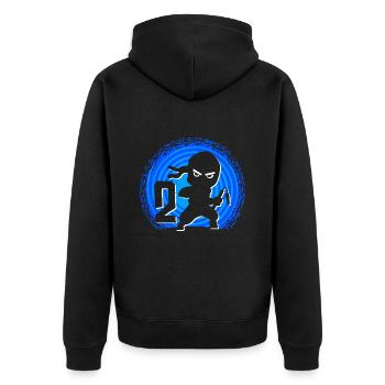 Ninja Birthday 2 Years Boy Ninjas Ninja - Unisex Premium Organic Zip Hoodie - black - Back - Nico (187cm)