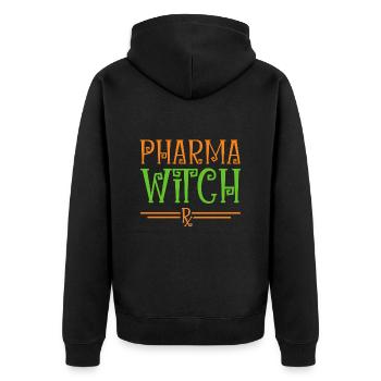 PTA PKA Apotheke Halloween - Unisex Premium Bio Zip Hoodie - Schwarz - Hinten - Nico (187cm)