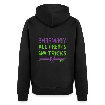 Pharmacy Halloween - Unisex Premium Organic Zip Hoodie - black - Back - Nico (187cm)
