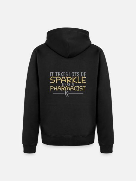 Pharmacist Sparkle - Unisex Premium Organic Zip Hoodie - black