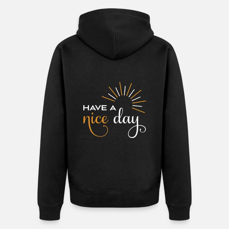 Bonne journée - Veste à capuche bio Premium Unisexe - noir