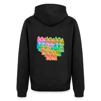 Colorful Colorful Forest Autumn Fantasy Fir Trees Nature - Unisex Premium Organic Zip Hoodie - black - Back - Nico (187cm)