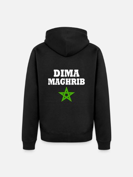 Dima maghrib - Unisex Premium Organic Zip Hoodie - black