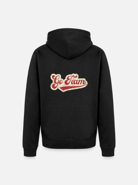 Go Team - Unisex Premium Organic Zip Hoodie - black