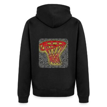 Cerceau de basket - Club WoW - Veste à capuche bio Premium Unisexe - noir - Dos - Nico (187cm)