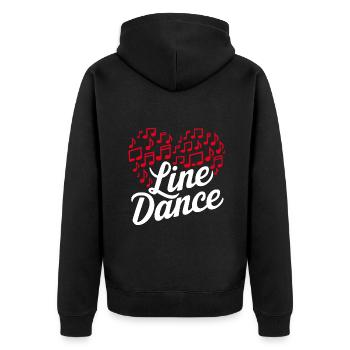 Danse en ligne Danser avec l’amour et le cœur - Veste à capuche bio Premium Unisexe - noir - Dos - Nico (187cm)