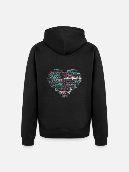 Horology and Chronometry - Unisex Premium Organic Zip Hoodie - black