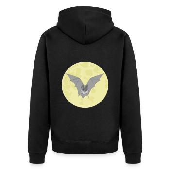 Chauve-souris - Veste à capuche bio Premium Unisexe - noir - Dos - Nico (187cm)