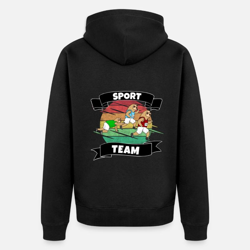 Équipe sportive - Veste à capuche bio Premium Unisexe - noir