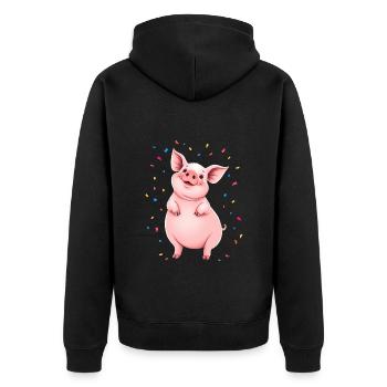 confettis carnaval nouvel an fête d’anniversaire semer - Veste à capuche bio Premium Unisexe - noir - Dos - Nico (187cm)