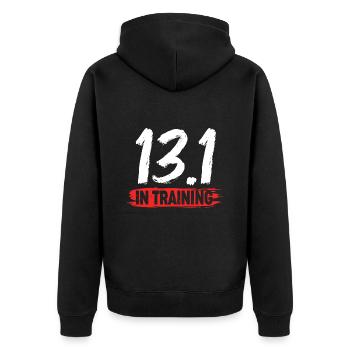 Marathon Half Marathon Marathon Runner - Unisex Premium Organic Zip Hoodie - black - Back - Nico (187cm)