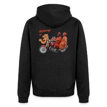 Autoroute à l'OM - Veste à capuche bio Premium Unisexe - noir - Dos - Nico (187cm)