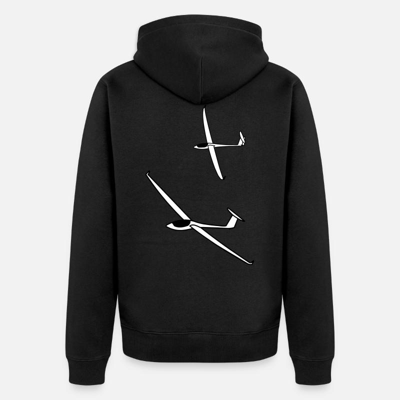 gliding glider pilot - Veste à capuche bio Premium Unisexe - noir