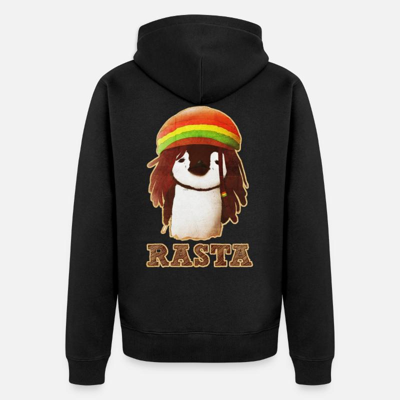 Rasta Pingouin - Veste à capuche bio Premium Unisexe - noir