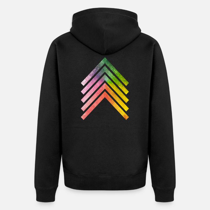 Arrow V1 - Unisex Premium Bio Zip Hoodie - Schwarz