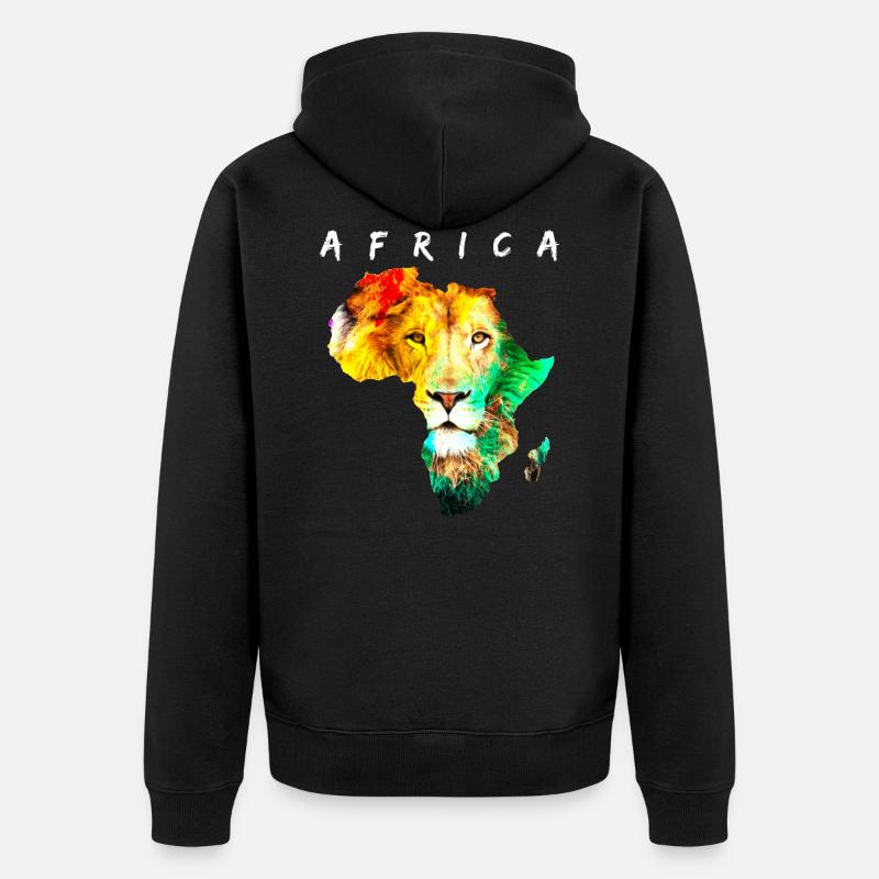Afrique - Veste à capuche bio Premium Unisexe - noir