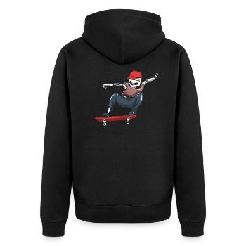 Cadeau de patin à roulettes - Veste à capuche bio Premium Unisexe - noir - Dos - Nico (187cm)