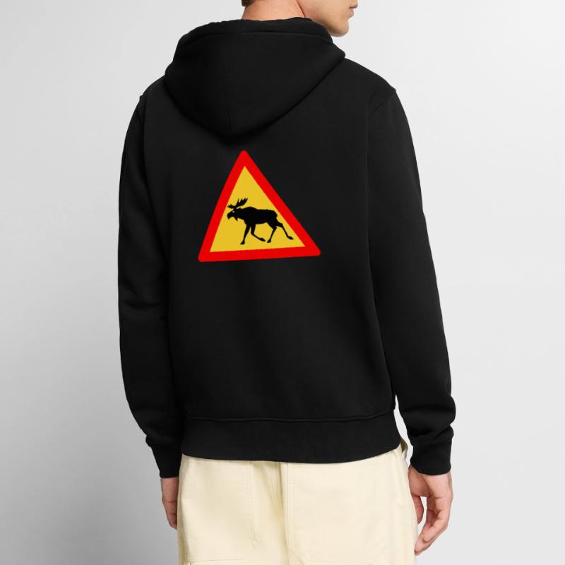 Grumpy moose Unisex Premium Organic Zip Hoodie