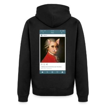 Cool Story "Mozart" - Veste à capuche bio Premium Unisexe - noir - Dos - Nico (187cm)