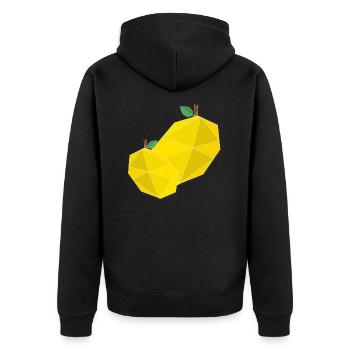 Origami Mango Frucht Obst basteln Saft Vitamin - Unisex Premium Bio Zip Hoodie - Schwarz - Hinten - Nico (187cm)