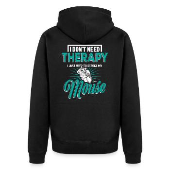 Mouse Mice Gift - Unisex Premium Organic Zip Hoodie - black - Back - Nico (187cm)