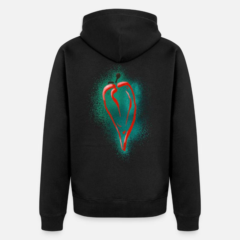 Cuisine Mexique / Chilly - Veste à capuche bio Premium Unisexe - noir
