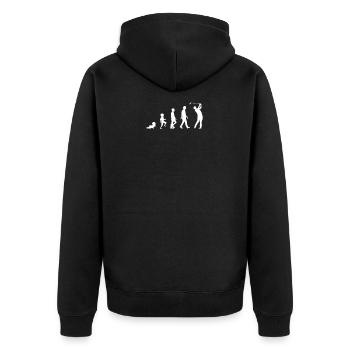 Golfer Golf Golfball - Unisex Premium Bio Zip Hoodie - Schwarz - Hinten - Nico (187cm)