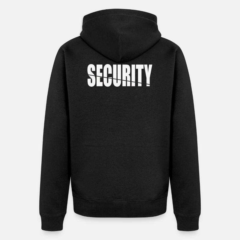 Security - Unisex Premium Bio Zip Hoodie - Schwarz