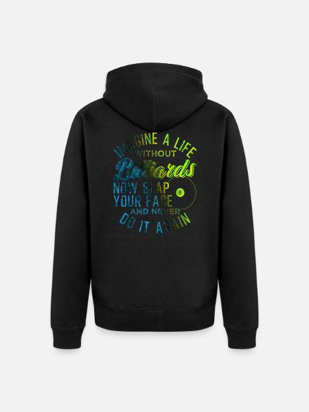 Pool Billiard Billiards Player - Unisex Premium Organic Zip Hoodie - black