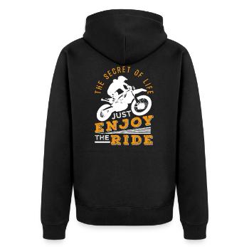 Motocross - Veste à capuche bio Premium Unisexe - noir - Dos - Nico (187cm)