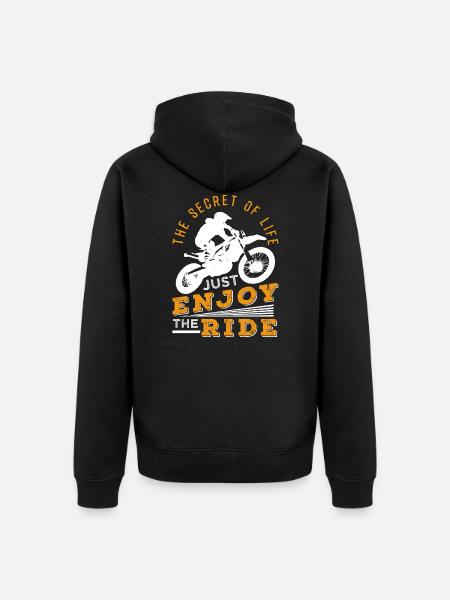 Motocross - Veste à capuche bio Premium Unisexe - noir