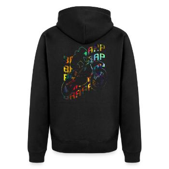 Motocross - Veste à capuche bio Premium Unisexe - noir - Dos - Nico (187cm)