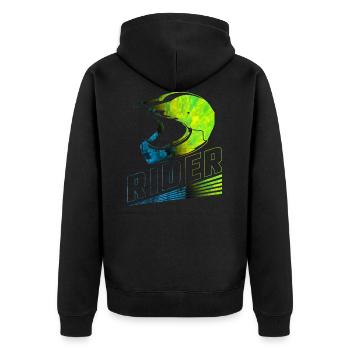 Motocross - Veste à capuche bio Premium Unisexe - noir - Dos - Nico (187cm)